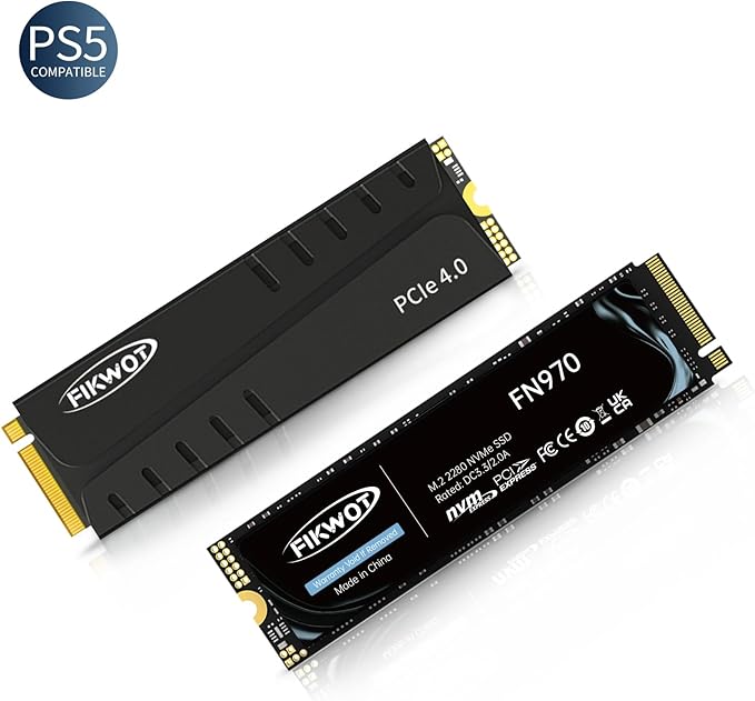 FN970 1TB M.2 2280 PCIe Gen4 x4 NVMe 1.4 Internal Solid State Drive with Heatsink - Speeds up to 7400MB/s Configure DRAM Cache Internal SSD