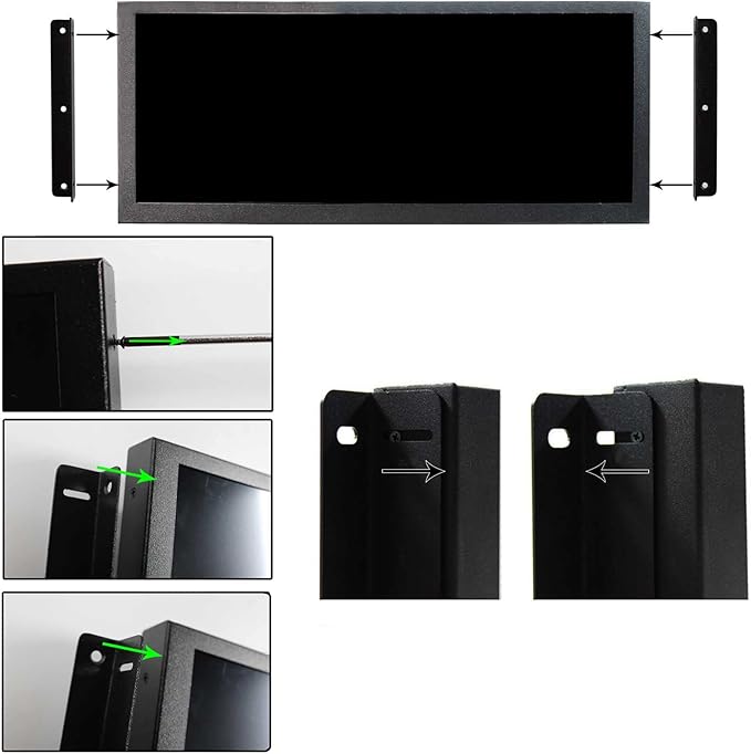 VSDISPLAY 10.3 Inch 1920x720 Portable LCD Monitor 850 Nits 10.3'' Small Stretched Bar Display with Video Inputfor DIY Game Monitoring Second Screen Panel