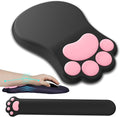 L-SPOUTTO Ergonomic Mouse Pad with Wrist Rest and Keyboard Wrist RestCute Comfortable Computer Mouse Pad Wrist Support Pain Relief Mousepad with Non-Slip PU Base for Desk Laptop Gaming OfficeBlack