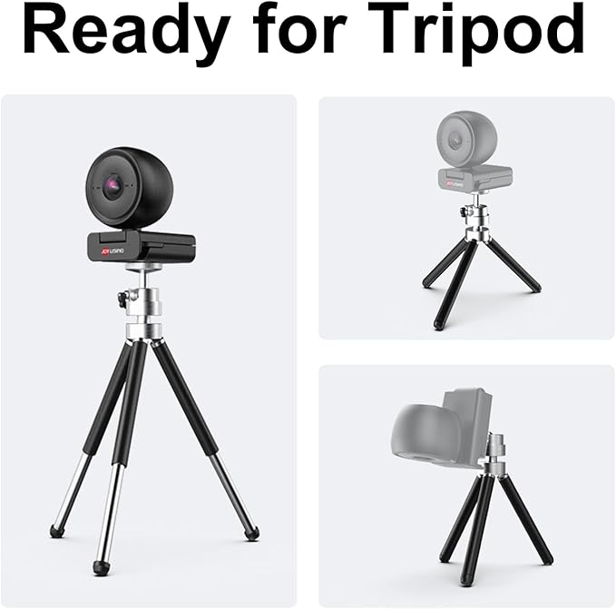 JOYUSING Flip600R 4K Webcam for PC - Ultra 4K HD Webcam with Tripod PDAF Autofocus Noise-Cancelling Mics 79° FOV Auto Light Correction Privacy Cover Streaming Camera for Gaming/Beauty