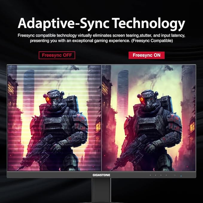 Gigastone 24 inch IPS LED Back Light Gaming Monitor 2-Pack 165Hz FHD 1920 x 1080 178° Wide View Dual Monitor Computer Monitor Built-in Speakers FreeSync Ergonomic Tilt VESA MountDPHDMI