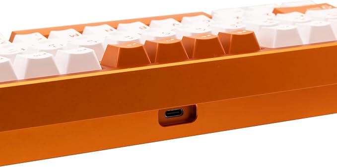 KEEBMONKEY WOBKEY Rainy 75 Aluminum HMX/JWK Switches Mechanical Keyboard with Superior Acoustics Wired BT 2.4G Wireless Connectivity (Pro Orange(Stainless Steel Weight))