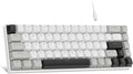 MageGee Portable 60% Mechanical Gaming Keyboard MK-Box LED White Backlit Compact 68 Keys Mini Wired Office Keyboard with Red Switch for Windows Laptop PC Mac - Grey