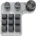 VINGVO One Handed Gaming Keyboard Macro Keyboard Acrylic Macro Keypad with Storage Function for Office Games