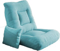 Floor Folding Chair Gaming Sofa Recliner with 5 Adjustable Backrest Bedroom Balcony Armless Reading Chair for Living Room No Assembly Required(Blue)