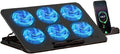 Laptops Cooling Fan Gaming Laptop Cooler for 13-17 Inch 6 Fans USB Ports Large Size Stand