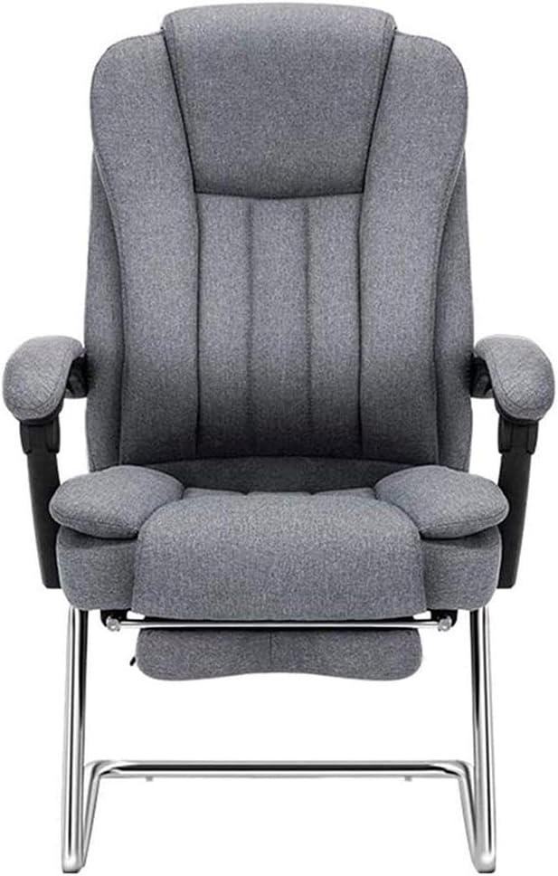Office Chair Gaming Chair Computer Chair Ergonomic Office Recliner Chair with Lumbar Support Modern Simple Leisure Chair Study Chair Fabric Office Chair Bow Chair (Color : Grau)