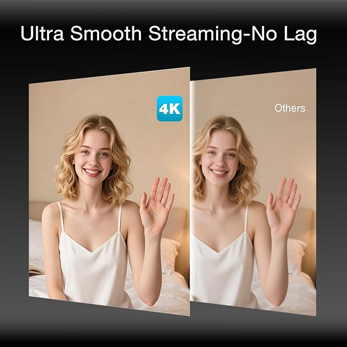 4K Webcam for PC 4K Webcam with Remote Control and RGB Light Autofocus Streaming Camera for PC/Mac Plug and Play Computer Camera for Zoom/Skype/YouTube/Meeting