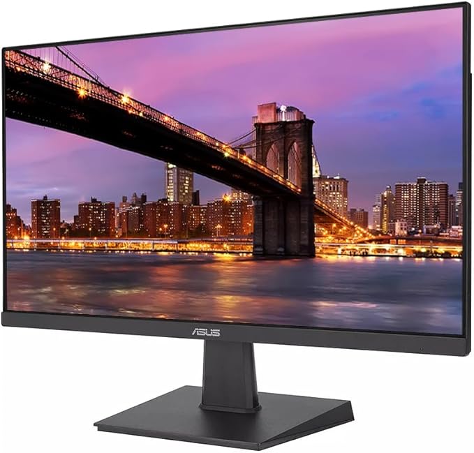 ASUS VA24EHF 24-inch 1080p FHD LCD Monitor 2-Pack HDMI Eye Care Low Blue Light 100Hz 1ms Desk Mount Dual Monitor Stand MK270 Wireless Keyboard &amp Mouse Gel Mouse &amp Wrist Pad