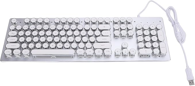 Mechanical Gaming Keyboard 104 Keys RGB Rainbow Backlit USB Wired Keyboard with Blue Switch and Stepped Keycap Slim Compact Computer Keyboard for 7 8 10 for OS X PC