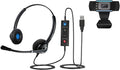 TruVoice Voicepro 20 Headset and Webcam Bundle (Includes Double Ear USB Headset and 1080P Webcam) All-in-One Combination