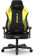 DXRacer Tank XXL Ergonomic Video Gaming Chair for Adults Office Reclining Computer Chair with Magnetic Head Pillow and Lumbar Support Racing Style Height Adjustable (EPU Leatherette Black Yellow)