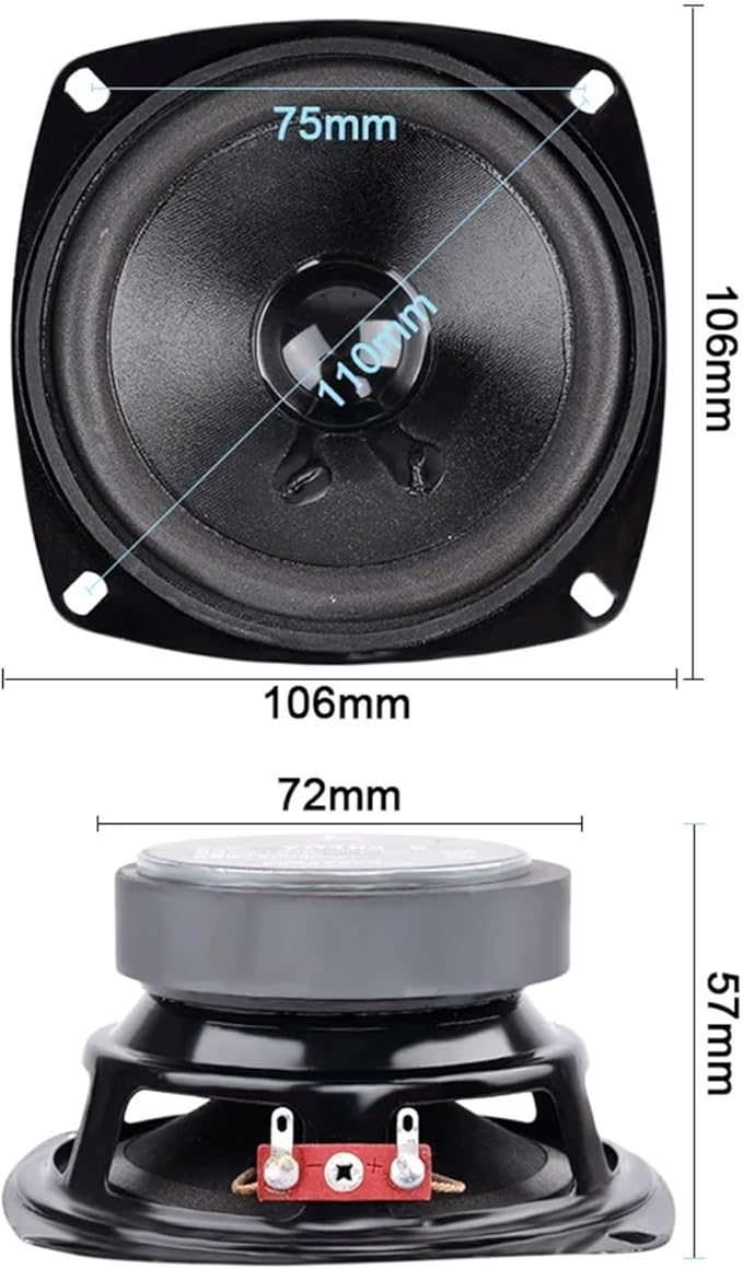 1Pcs 4Inch Portable Full Range Audio Speaker 8 Ohm 50W Computer woofer Speakers