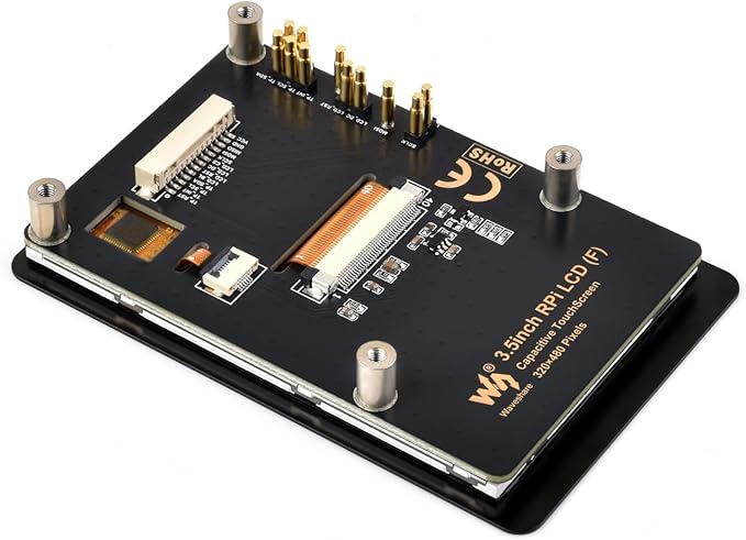 Waveshare 3.5inch Capacitive Touch Display Compatible with Raspberry Pi 5/4B/3B Pi Pico IPS Panel 320×480 5-Point Touch Immersion Gold Process Toughened Glass Panel