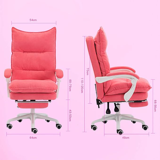 Office Chair Gaming Chair Computer Chair Ergonomic Computer Chair PU Leather Office ChairHigh Back Gaming Chair Height Adjustable Swivel Chair Tilt Recliner ChairModern Girls Desk Chair fo