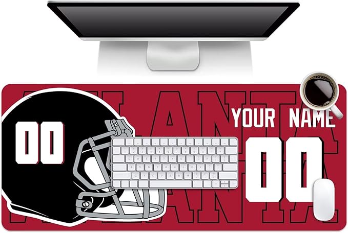 ANTKING Atlanta Mouse Pad for Men Women Youth Gifts Custom Name and Number Desk Pad