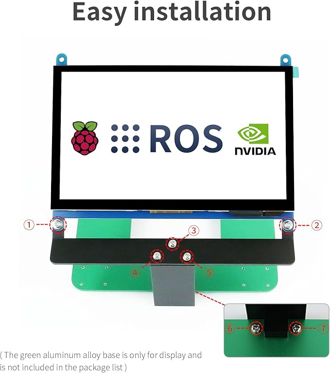 Yahboom 7 Inch Display Screen Metal Bracket Stand for ROS/RPi/Jetson and Other Conventional Robots