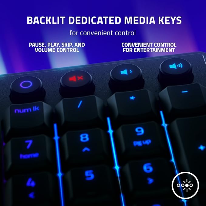 Razer Ornata V3 Gaming Keyboard: Low Profile Keys - Mecha Membrane Switches - UV Coated Keycaps - Backlit Media Keys - 10 Zone RGB Lighting - Spill Resistant - Magnetic Wrist Wrest - Snap Tap
