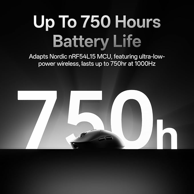 Rapoo VT2 Wireless Gaming Mouse True 8K Wireless Polling Rate 53g Lightweight Up to 750 Hr Battery Nordic nRF54L15 MCU 100-Million Mechanical Switch 10 Programmable Buttons Macro Enabled