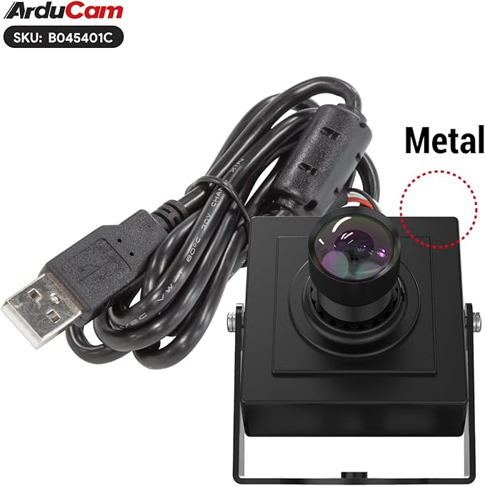 Arducam 5MP HDR USB Camera Module 101°(D) Wide Angle UVC Webcam with M12 Lens for Windows Linux Android and Mac OS