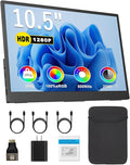 Portable Monitor 10.5'' 1920x1280 Second External Monitor for Laptop 3:2100％sRGBw/45° Adjustable StandHDMI USB-C Computer Display for Laptop PC Phone Mac