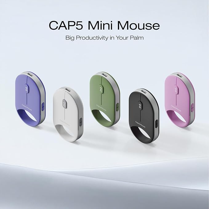 Mini Wireless Mouse Portable Silent Optical Mouse Slim Lightweight Design with USB Receiver Compatible with Laptop/Tablet/Desktop (Black)