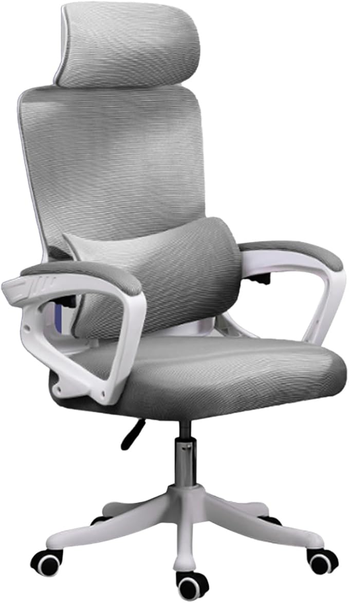 Ergonomic Lumbar Support Office Computer Game Chair Multifunctional Lifting Chair for Home Learning (Grey)