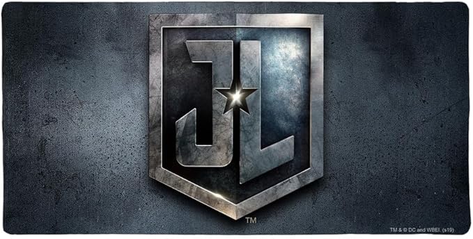 Justice League Movie Logo Large Gaming Mouse Pad Desk Mat with Stitched Edges Non-Slip Base for Gamer Home and Office 31.5 x 15.7