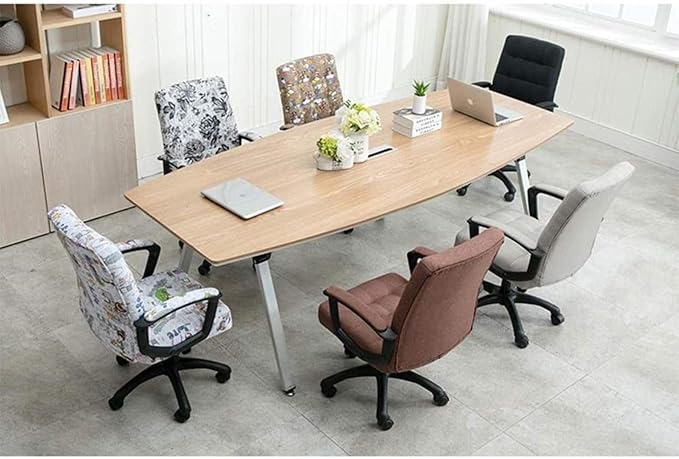 Office Chair Gaming Chair Computer Chairs with Arms Swivel Chair Fabric Middle Back Multifunctional Adjustable Height 360°Rotation(Color:Default)