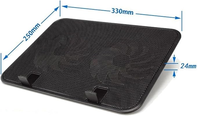Compatible for 14 Notebook Cooling Pad 5V Dual Fan USB External Slim Stand Silent Metal Panel High Speed(White)