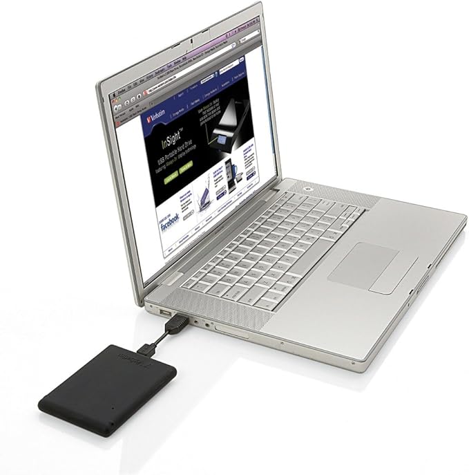 Verbatim Titan XS 500 GB USB 2.0 Portable External Hard Drive with Rugged Rubber Casing 97179 (Black)