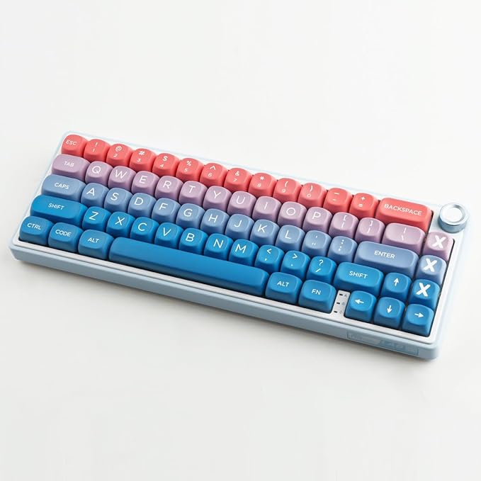 PBT Keycaps 143 Keys MOA Profile Cute Rainbow Candy Keycap Dye-Sublimation Fairy Tales Keycaps Set Custom Keycap for Cherry Gateron MX Swithes Mechanical Keyboards