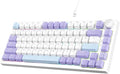 ATTACK SHARK Ajazz Hot Swappable Mechanical Keyboard75% TKL RGB Backlit Wired Gaming Keyboard with Knob ControlPoron FoamSilicon PadGasketNKROPBT Keycaps for Win/MacSea Salt Linear Switch