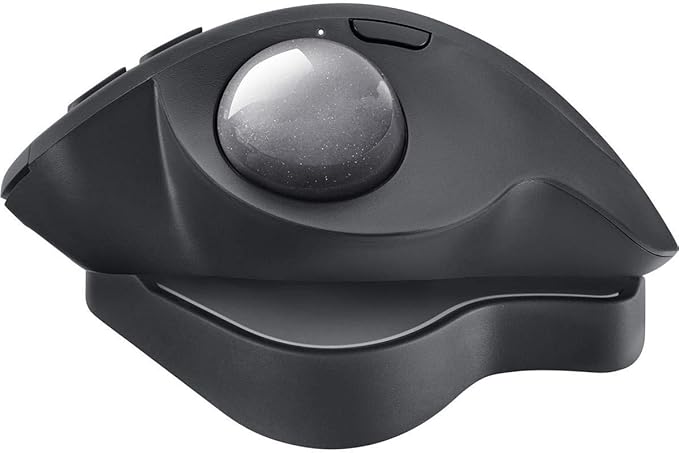 Logitech MX Ergo Plus Wireless Trackball Mouse 2048 dpi Optical Sensor 8 Buttons 4-Way Scroll Wheel 910-005178 (Renewed)