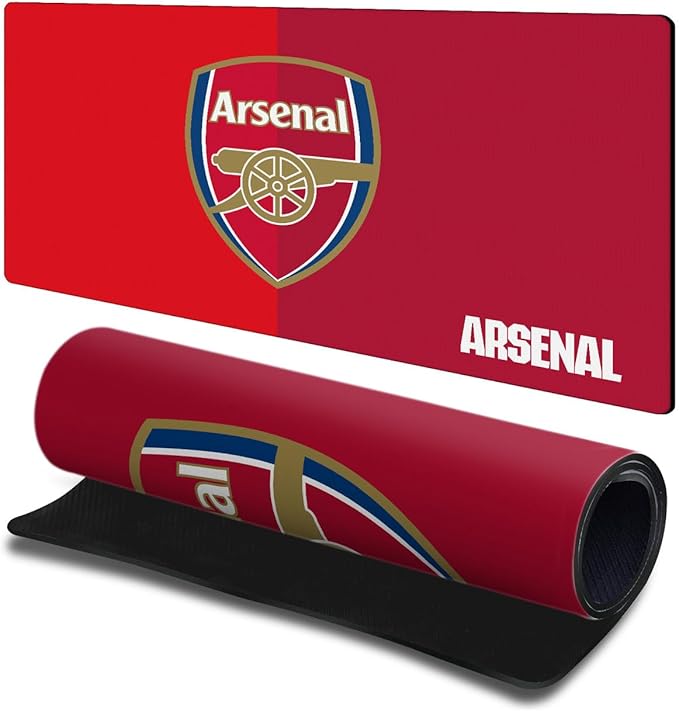 Head Case Designs Officially Licensed Arsenal FC Full Color Crest Logo &amp Patterns 23.62 x 11.81 x 0.12 inches (600 x 300 mm) - L Gaming Office Desk PC Keyboard Mouse Mat Pad