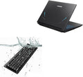 BoxWave Keyboard Compatible with Hasee Ares Z7-CT7NS - AquaProof USB Keyboard Washable Waterproof Water Resistant - Jet Black