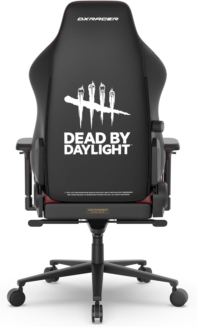 DXRacer Craft XL Video Gaming Chair for Adults Ergonomic Office Reclining Computer Gamer Chair with Magnetic Head Pillow and 2D Integrated Lumbar Support (EPU Leatherette Dead by Daylight)
