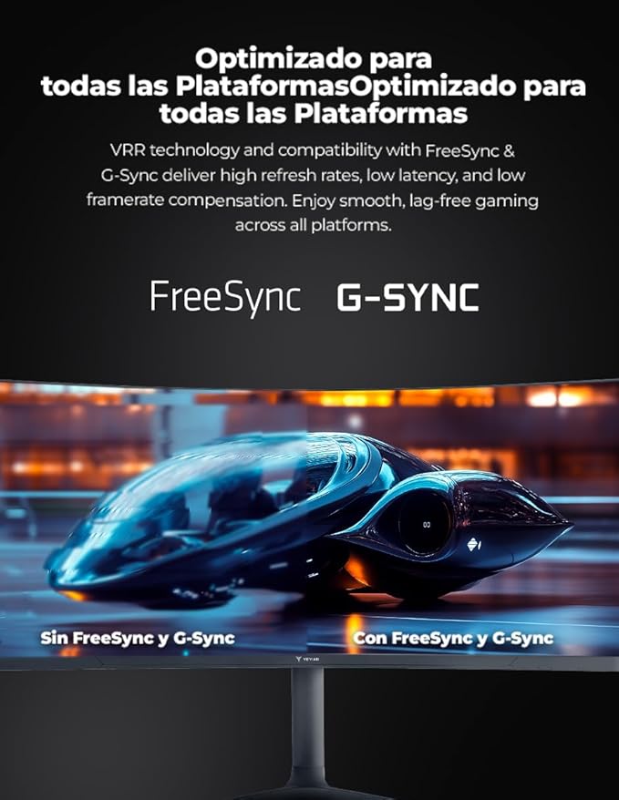 YEYIAN 34” Ultrawide Curved Gaming Monitor 180Hz 1ms WQHD 3440×1440 1500R VA Panel sRGB 129% DCI‑P3 92% FreeSync HDR10 HDMI×2 DP1.4×2 Tilt Adjustable