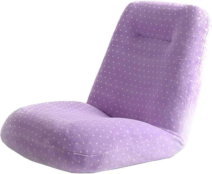 Floor Chairs for Adults Floor Gaming Chair with Back Support 5 Adjustable Position Sponge Padding Floor Seating Lounge for Reading Watching Tv Meditation(/Purple B)