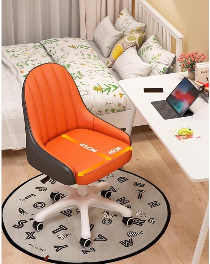 KITCISSL Desk Chair Computer Chair Video Game Chairs for Bedroom Gaming Chair Lift Makeup Chair Accent Chairs Girls Dormitory Swivel Office Chair for Living Room Home Office(Gray A)