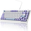 Ajazz AK820 75% Wired Gasket Mechanical Gaming Keyboard with Volume Knob - South Facing LED - Poron Foam - PBT Keycaps - Programmable RGB Hot Swap Keyboard