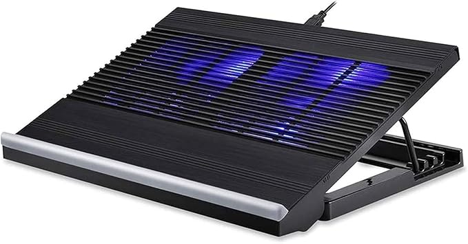 Laptop Cooling Pad 2 Fans Up to 17.3 Inch Heavy Notebook Cooler Blue LED Lights 2 USB Ports (Color : A) (B)