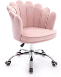 Velvet Dresser Chair Ergonomic Office Game Chairs Bedroom Swivel Recliner Chair with Adjustable Sit Height Home Chair Living Room for Gaming