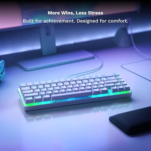 GLORIOUS Gaming GMMK 2 Compact 65% Barebones (Frame Only) - Mechanical Gaming Keyboard Frame Compact TKL Size (65%) Aluminium Customisable Per Key RGB American QWERTY Layout - White