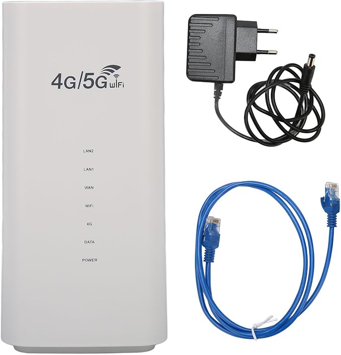 Unlocked 4G LTE Modem Router with SIM Card Slot 4 Antenna &amp Up to 32 Users for Travel Road Trips &amp Camping (US Plug)