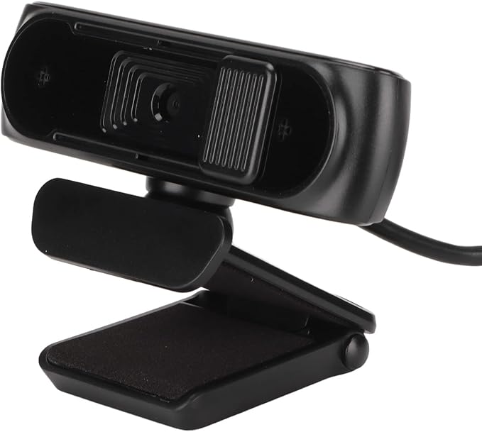 HD 1080P Webcam with Autofocus and Mic Plug and Play Computer Camera for Online Learning Teaching Meeting Black