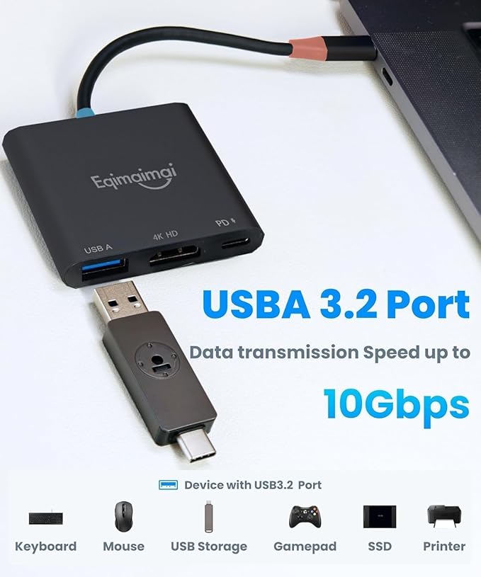 Switch 2 Dock Compatible for Nintendo Switch 2 V21 Docking Station with HDMI 2.1 100w PD PortUSB-A Converter Portable Steam Deck Compatible with NS1/2MacMacBookLaptops (Black)