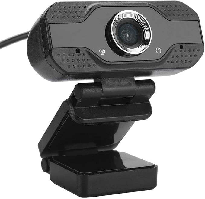 1080p HD Webcam with Microphone for Desktop - USB Plug and Play Online Class Camera Built-in Audio Pickup Perfect for Streaming &amp Video Conferencing