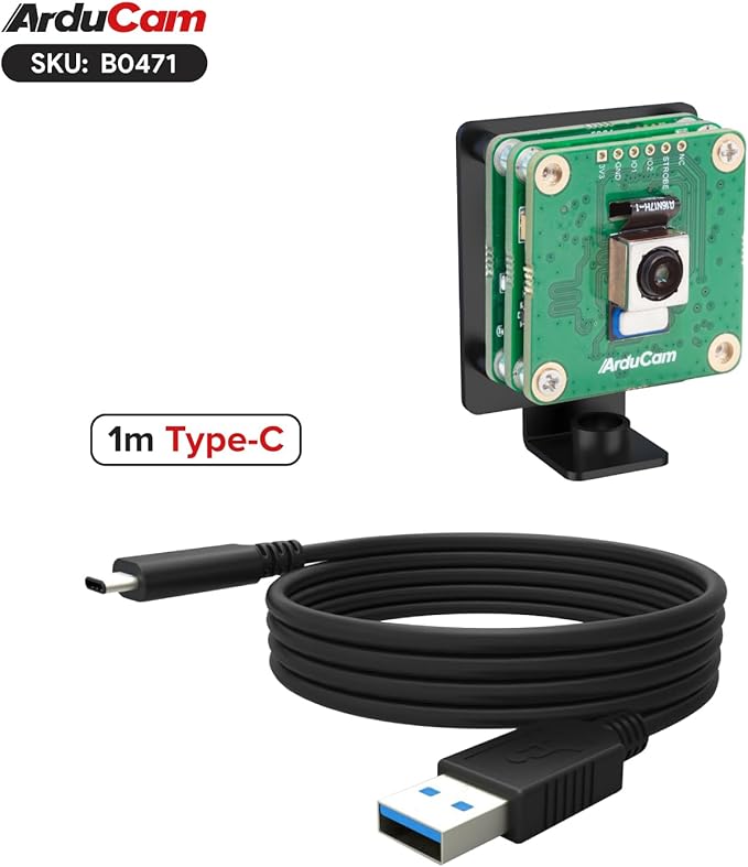 Arducam USB 3.0 Camera 80fps@720p High-Speed USB Camera Module 16MP 1/2.53” IMX519 Motorized Focus Webcam for Windows Linux