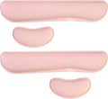 iFine Upgrade Cleanable PU Leather Keyboard Wrist Rest Pad &amp Mouse Wrist Cushion Support for School Office Home Computer Laptop Mac Durable Waterproof Lightweight Pain Relief Typing (Pink 2 Sets)